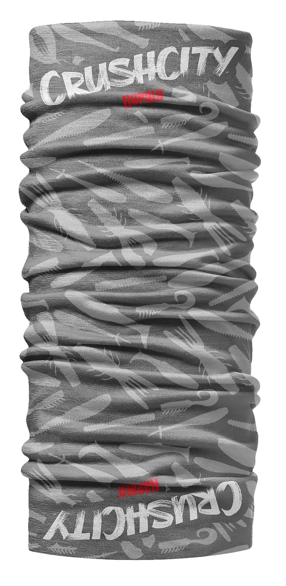 Rapala Crush City Stretchy UV Neck Gaiter, Moisture Wicking Fabric, Grey, One Size