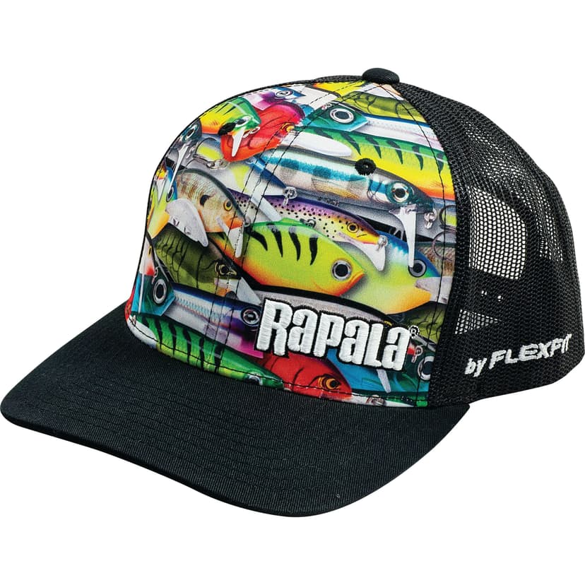Rapala Retro Lures Flexfit® Classics Snapback Cap/Hat with Snap Closure, Multi-Coloured, One Size
