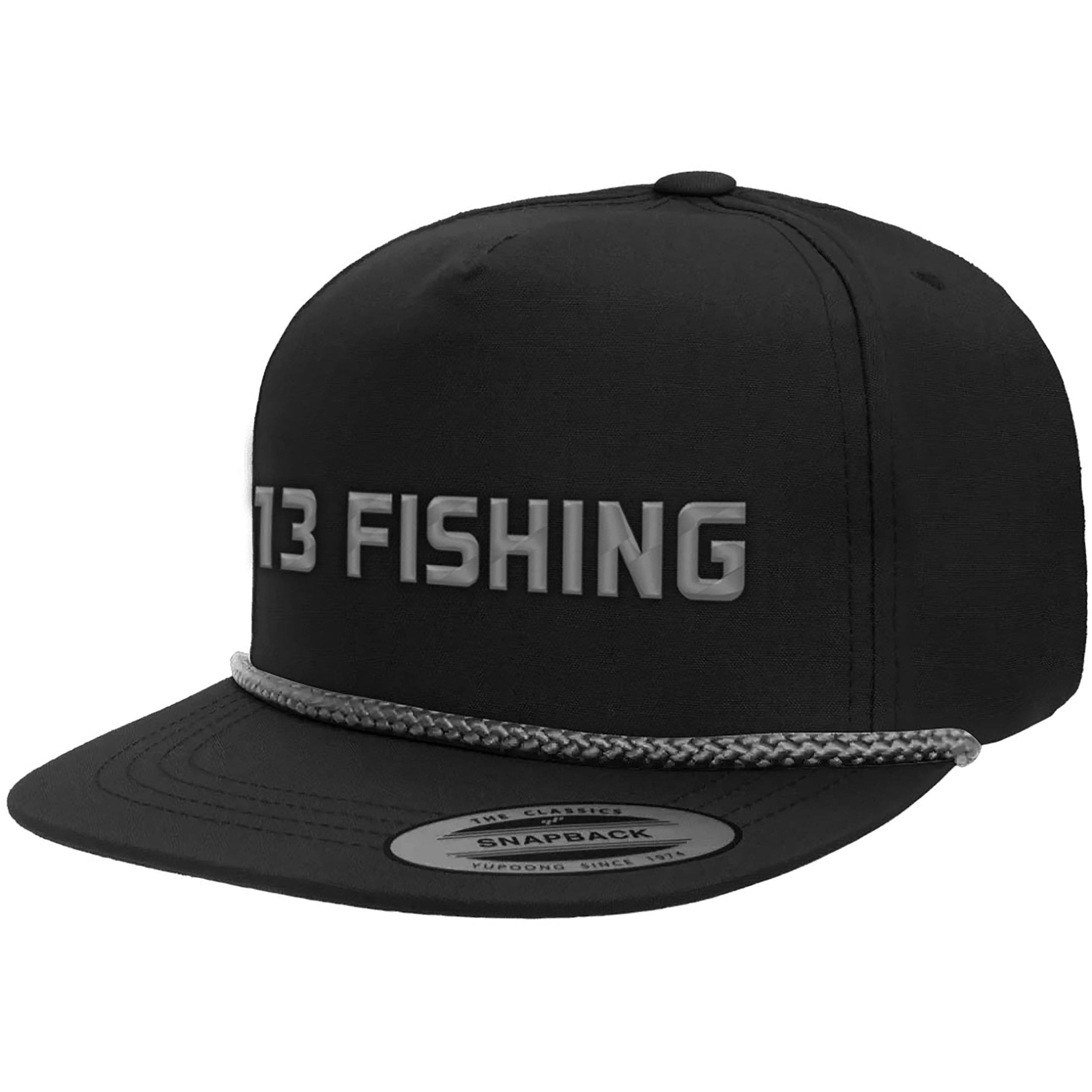 13 Fishing Rope Flexfit® Classics Snapback Cap/Hat, Black, One Size