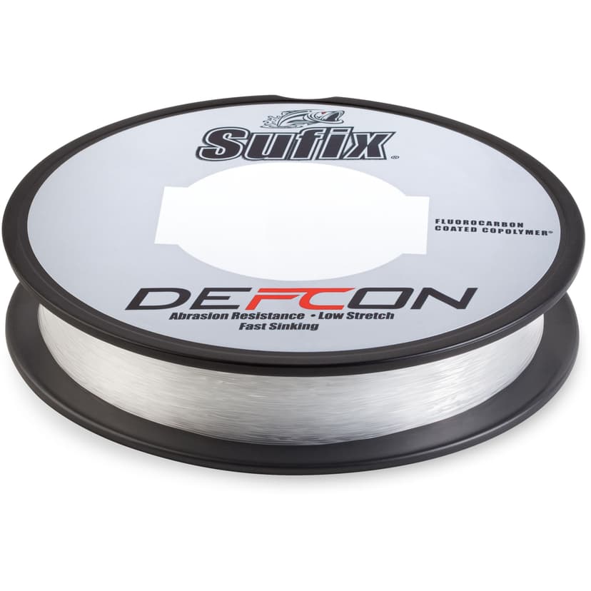 Sufix Defcon Flurocarbon Fishing Line 300 Yards, Clear, 10lbs