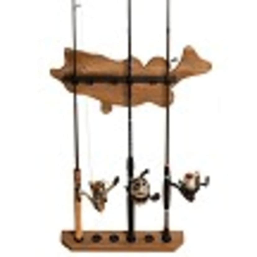 Old Cedar Outfitters 6-Rod/Combo Wall Rack, Bass