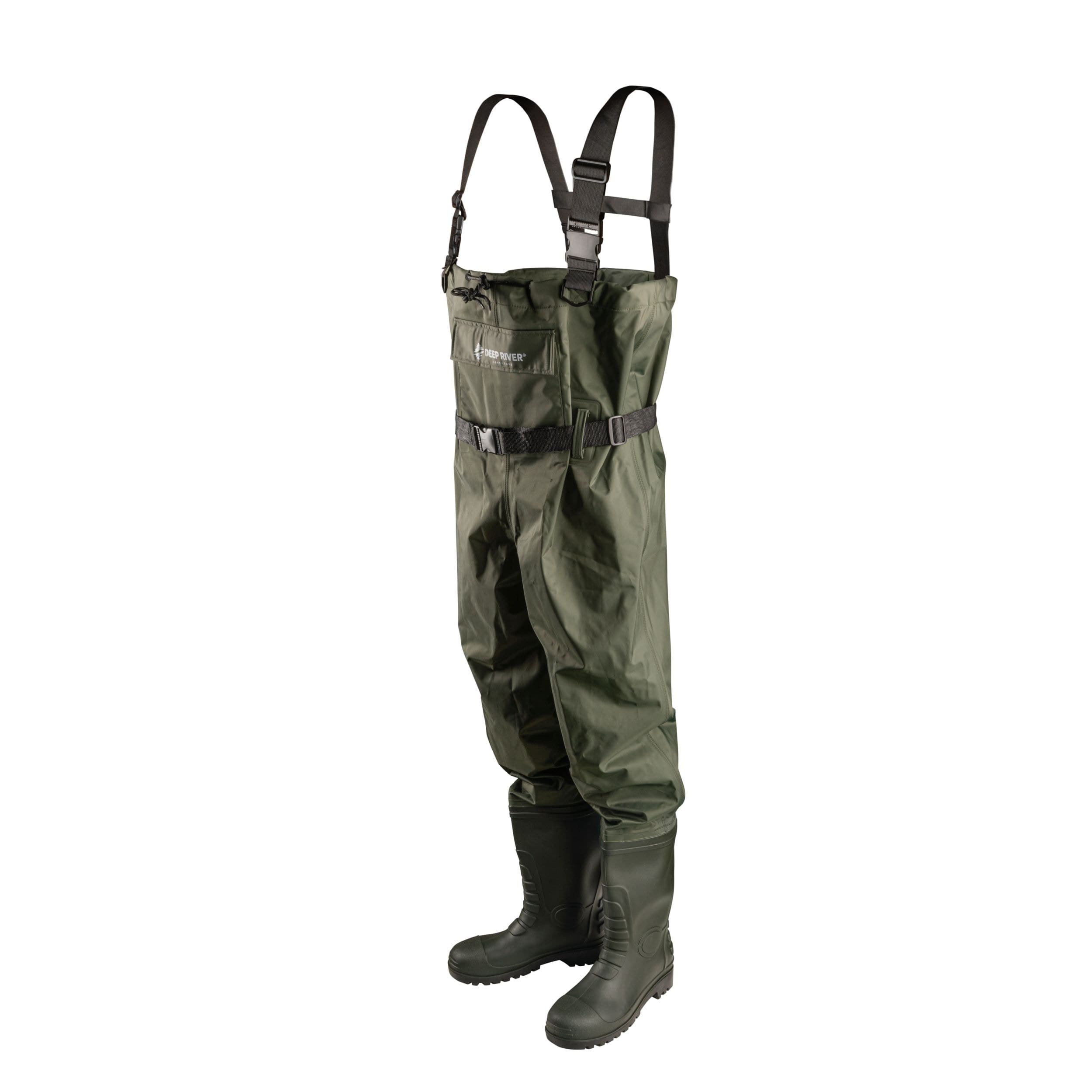 Deep River PVC Boot Foot Chest Waders, Womens, Size 10
