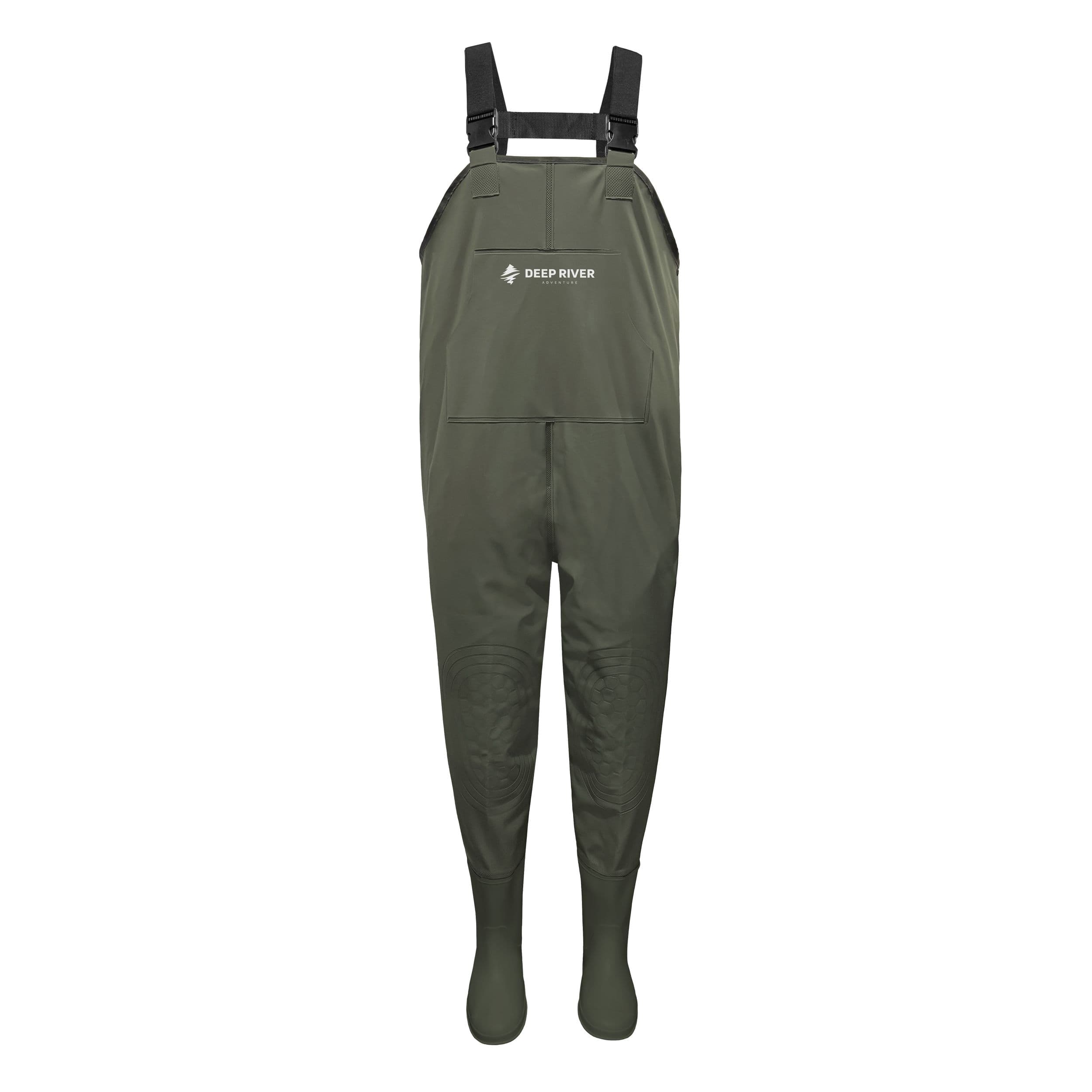 Deep River PVC Boot Foot Chest Waders, Youth, Size 6