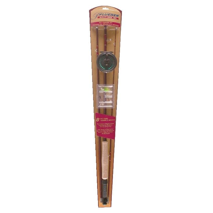 Pflueger Flatboard Fly Fishing Kit, Pre-Spooled, Medium, 8-ft, 2-pc