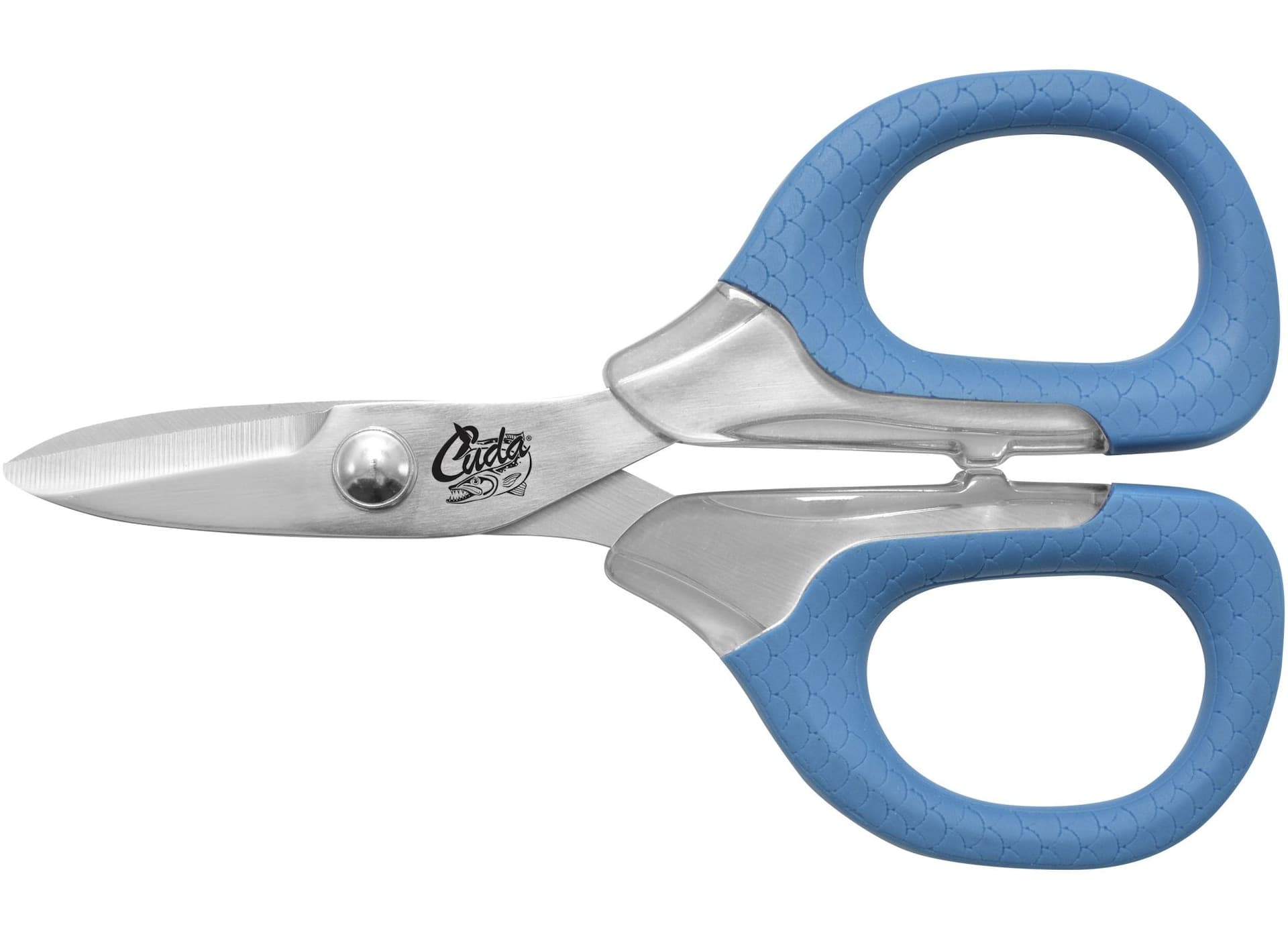Cuda Titanium Bonded Large Braid Shear, Corrosion Resistant, 5.5-in, Blue