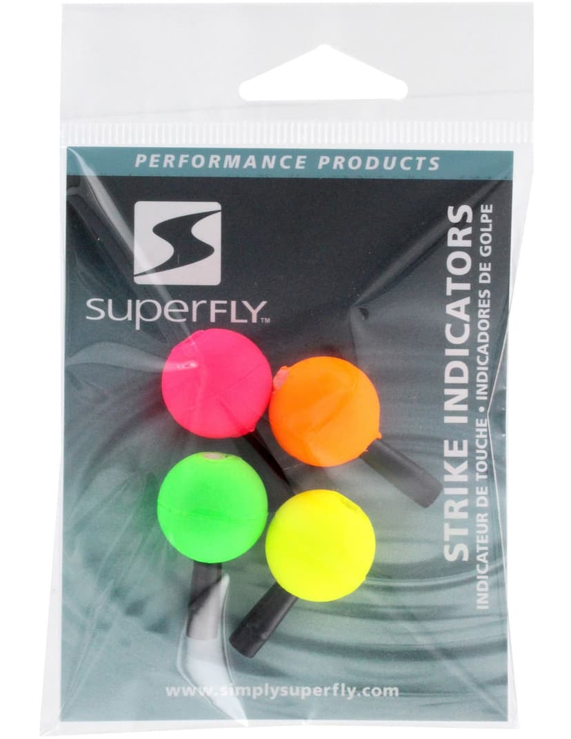 Superfly Strike Indicators Combo Pack, Round Shaped, Floating, 4-pc, Assorted Colours
