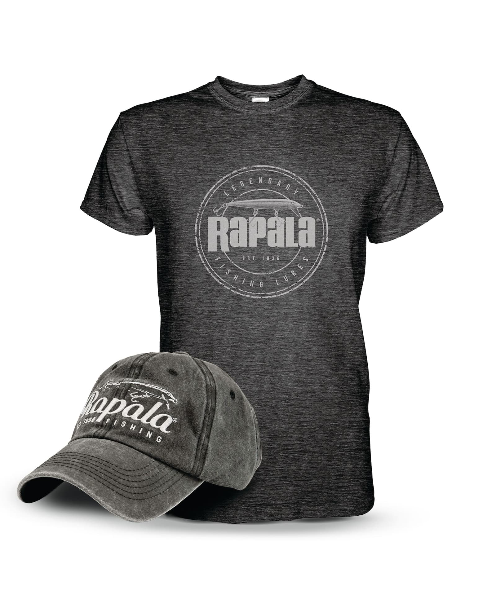 Rapala T-Shirt and Hat Angler Combo Set, Large
