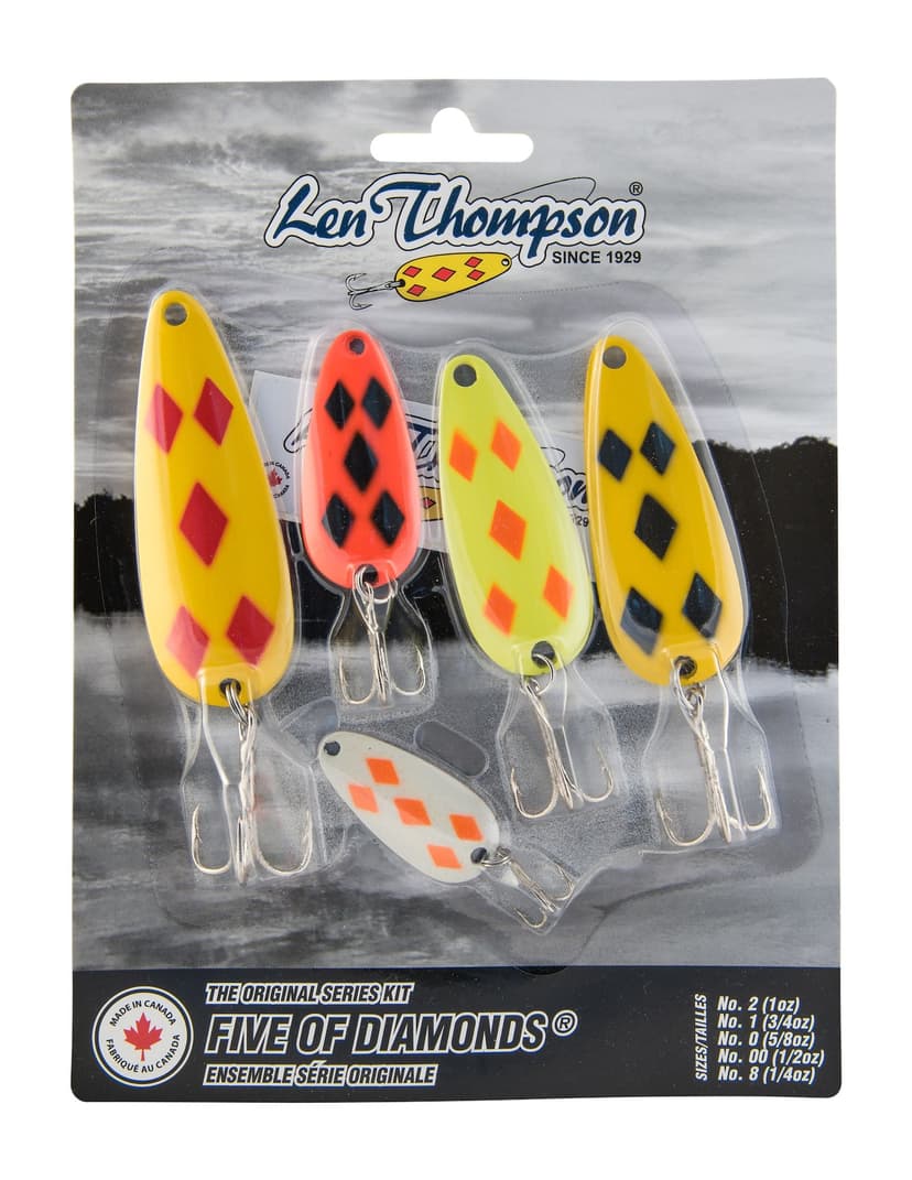 Len Thompson Original Series® 5 of Diamonds® Fishing Lure Assortment Kit, 5-pk