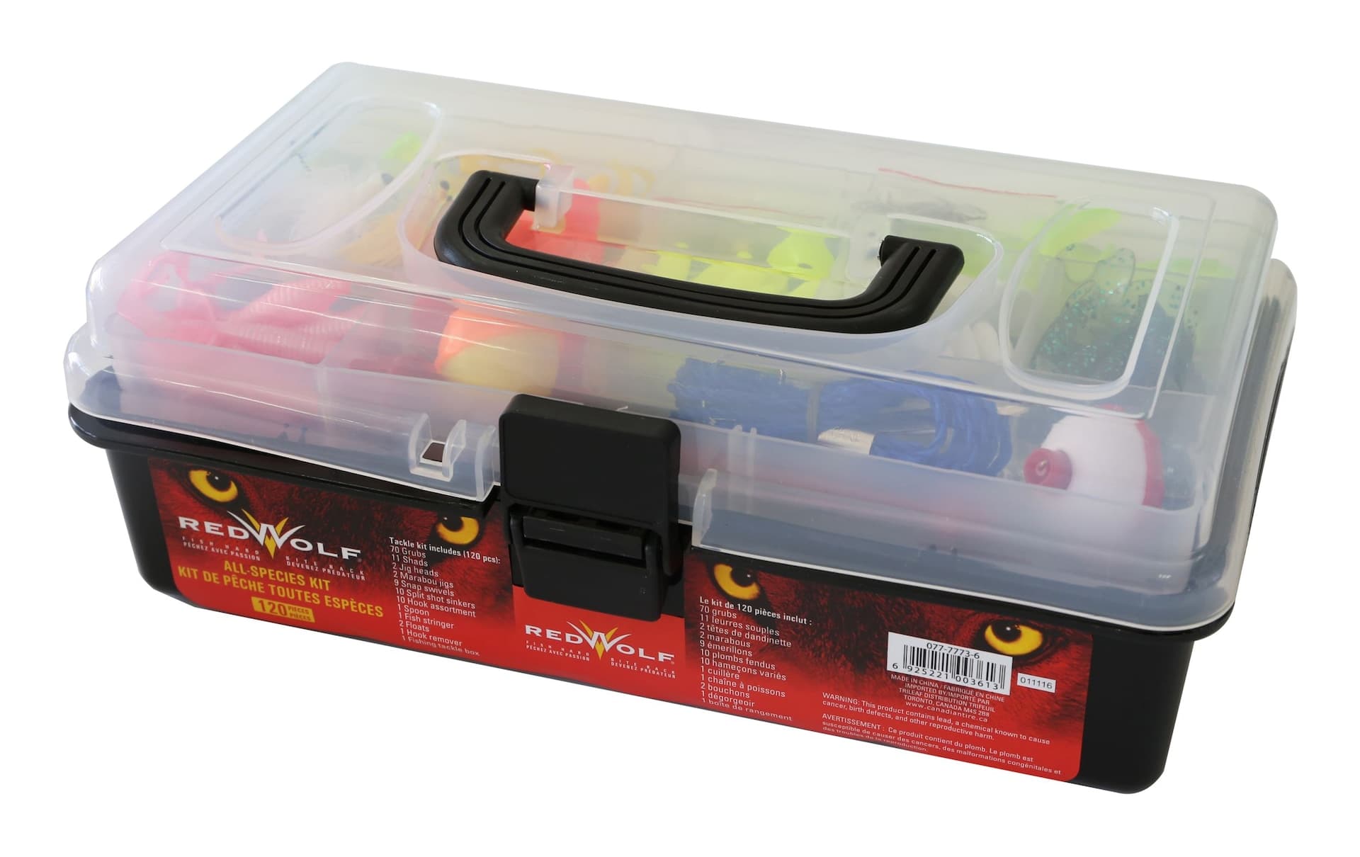 Red Wolf All-Species Tackle Kit, 120-pc