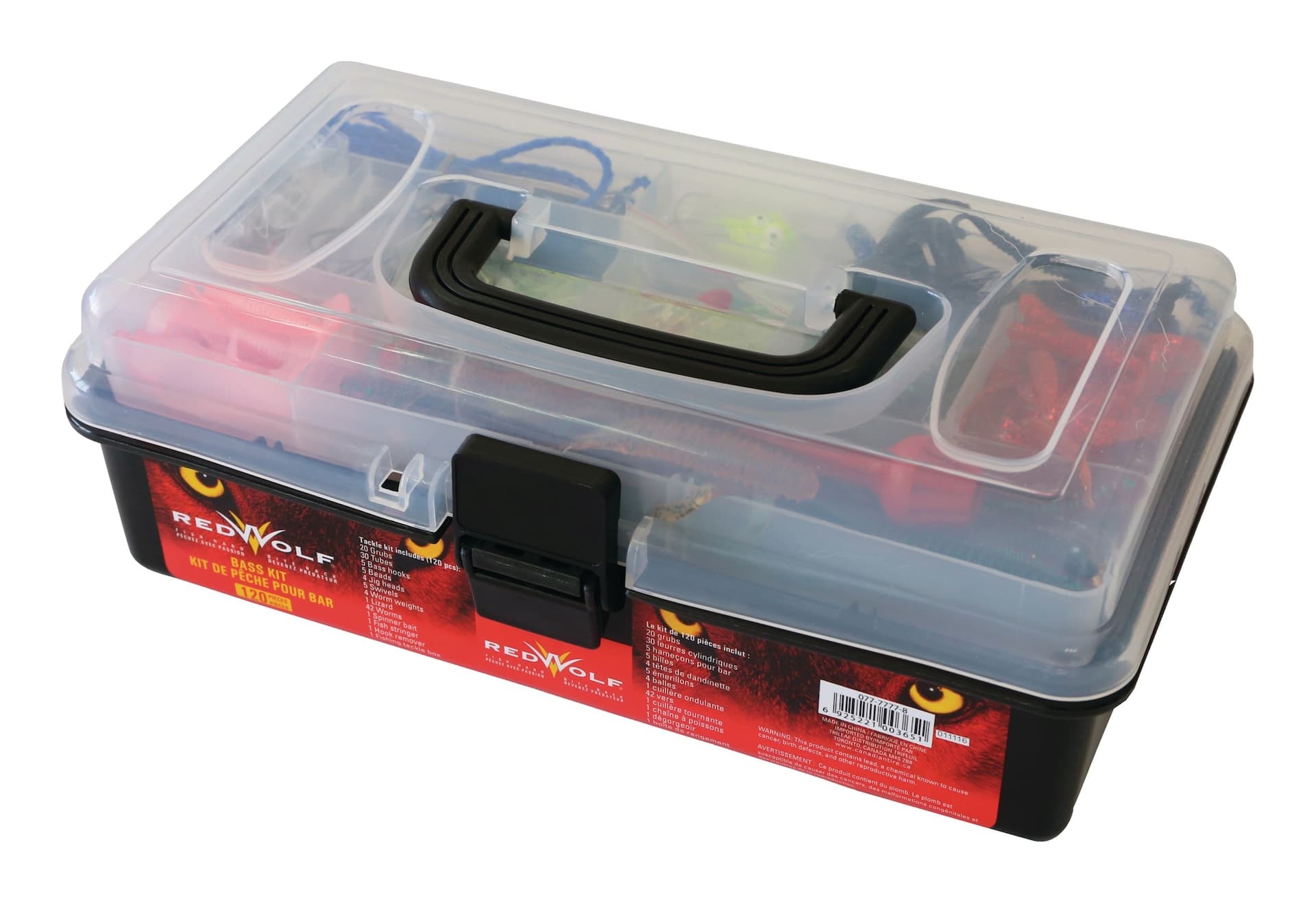 Red Wolf Bass Lure Kit, 120-pc