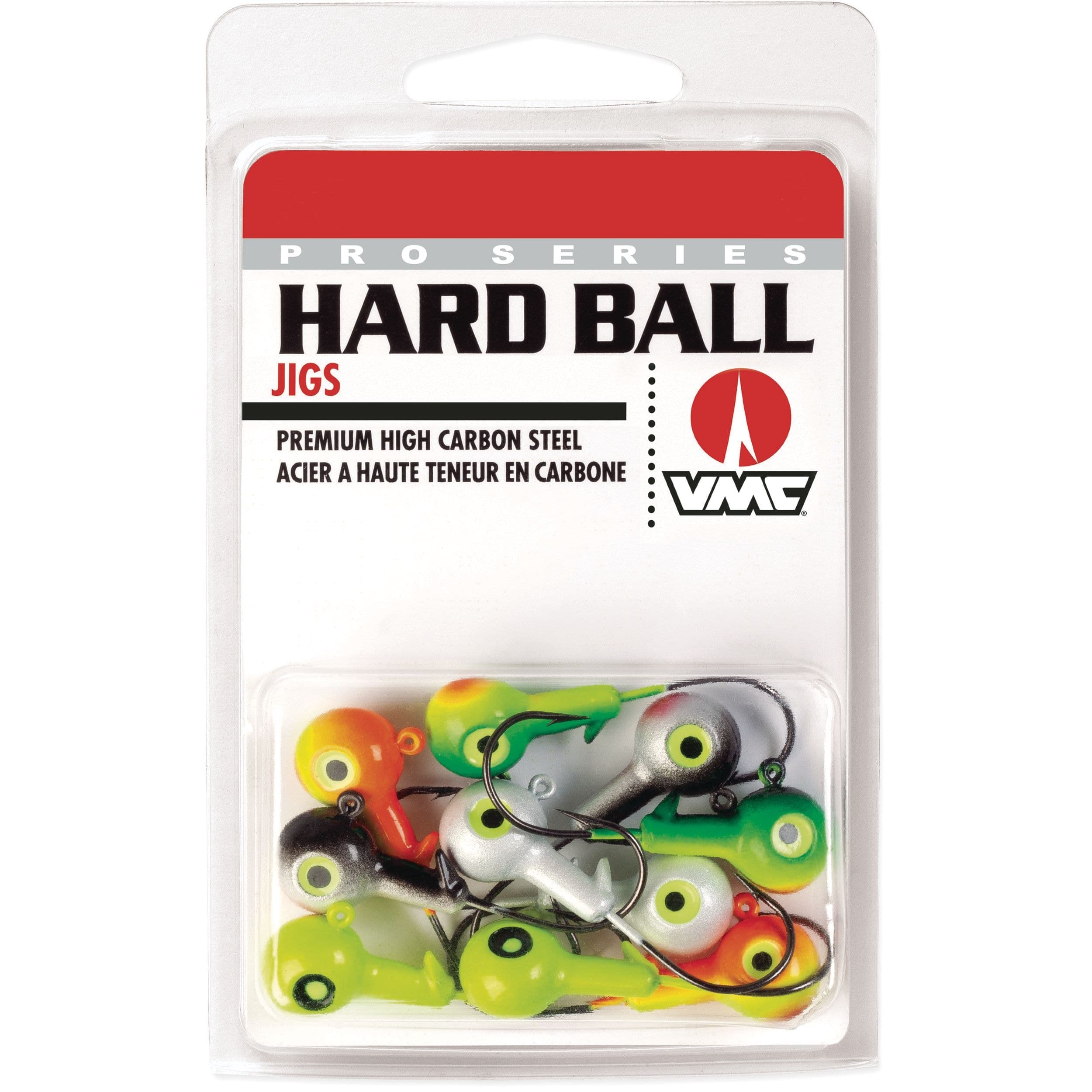 VMC Hard Round Ball Jig, Assorted Colours, 1/2-oz, 10-pk