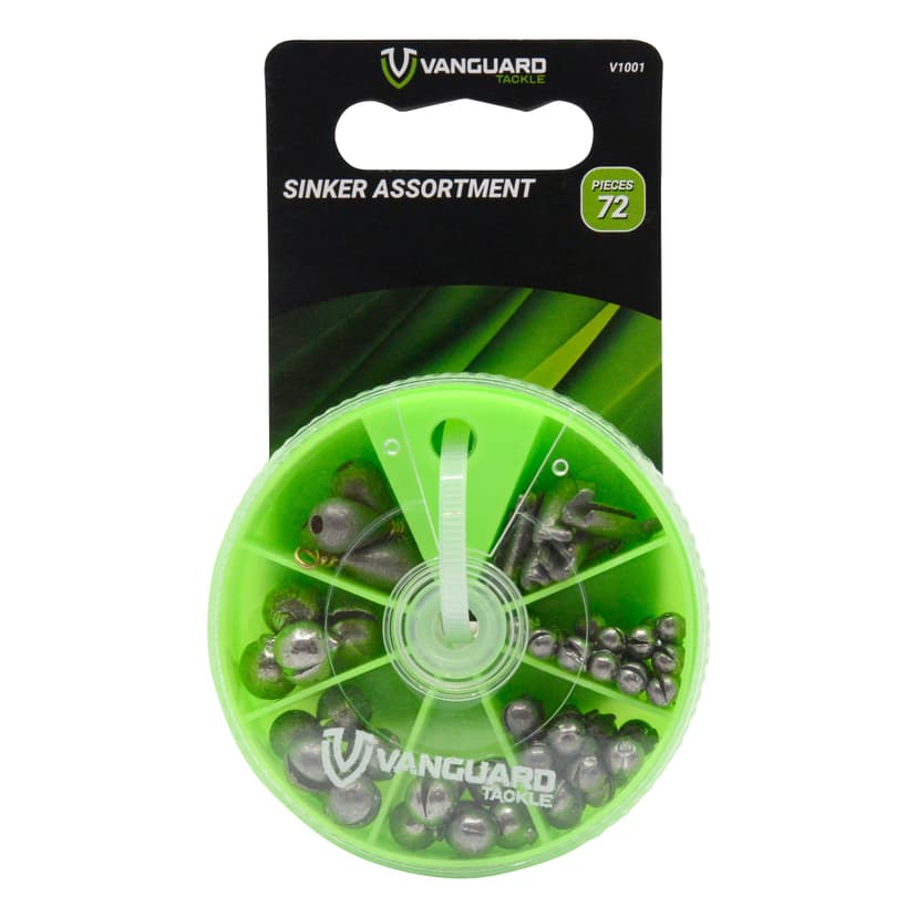 VanGuard Lead-Free Sinkers Kit, Assorted, 72-pc