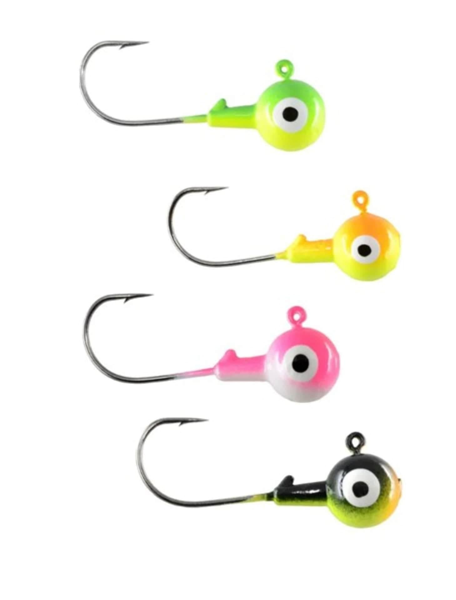 VanGuard Round Jig Heads, Assorted Two Tone, 3/8-oz, 10 Pack