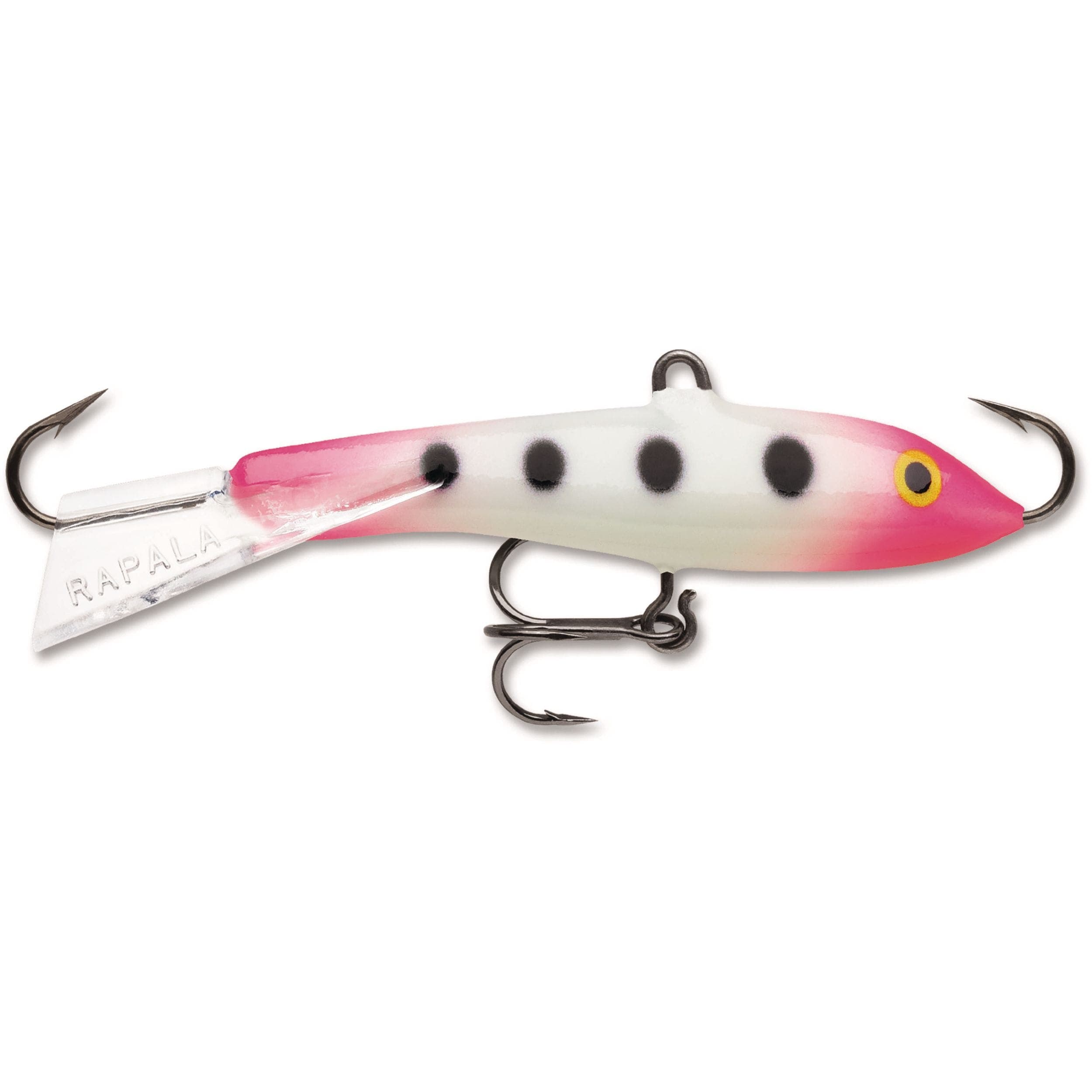 Rapala Jigging Rap Glow Fishing Lure, Pink Squirrel, Size 03