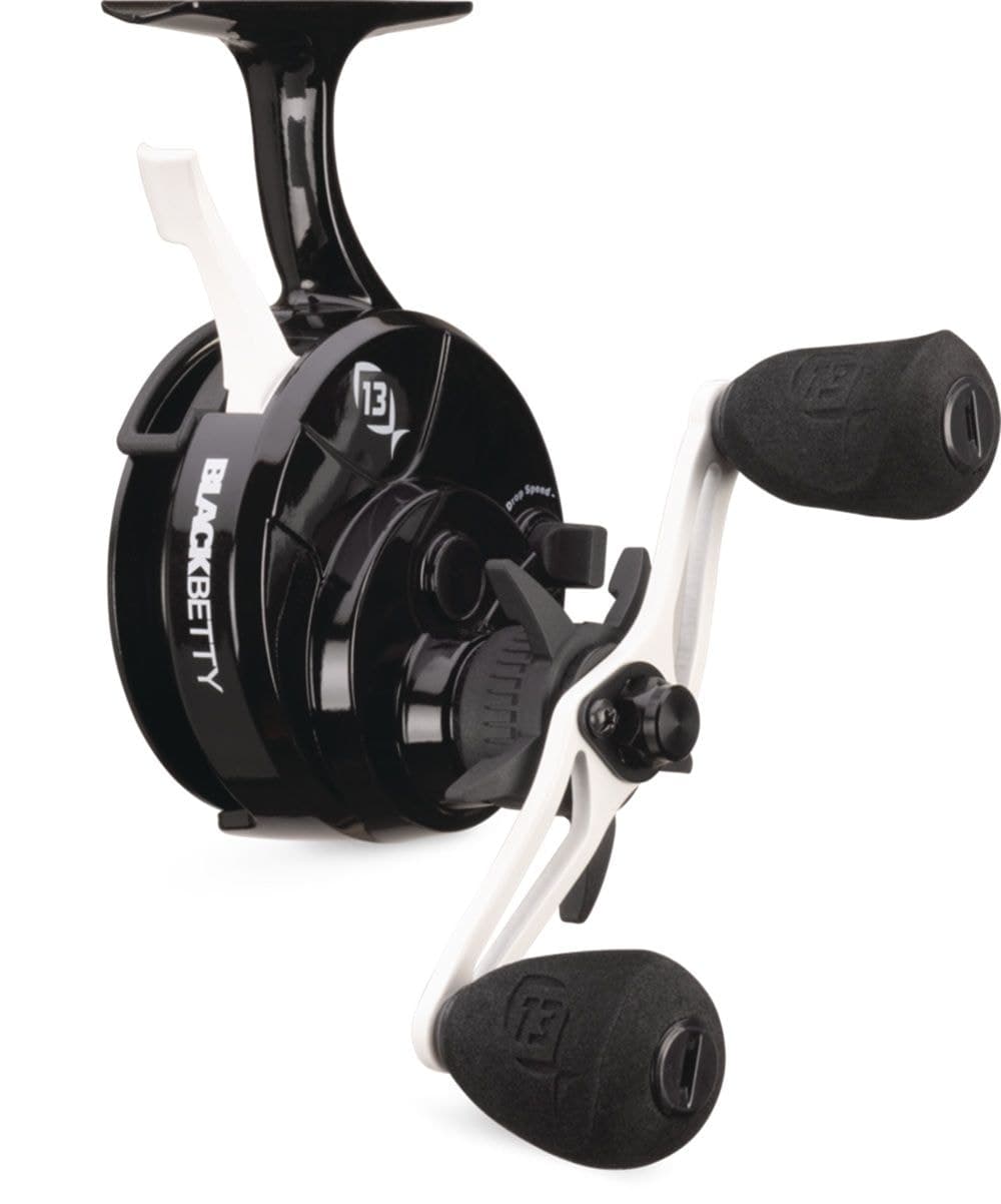 13 Fishing Free Fall Ghost Inline Ice Reel, Right Hand