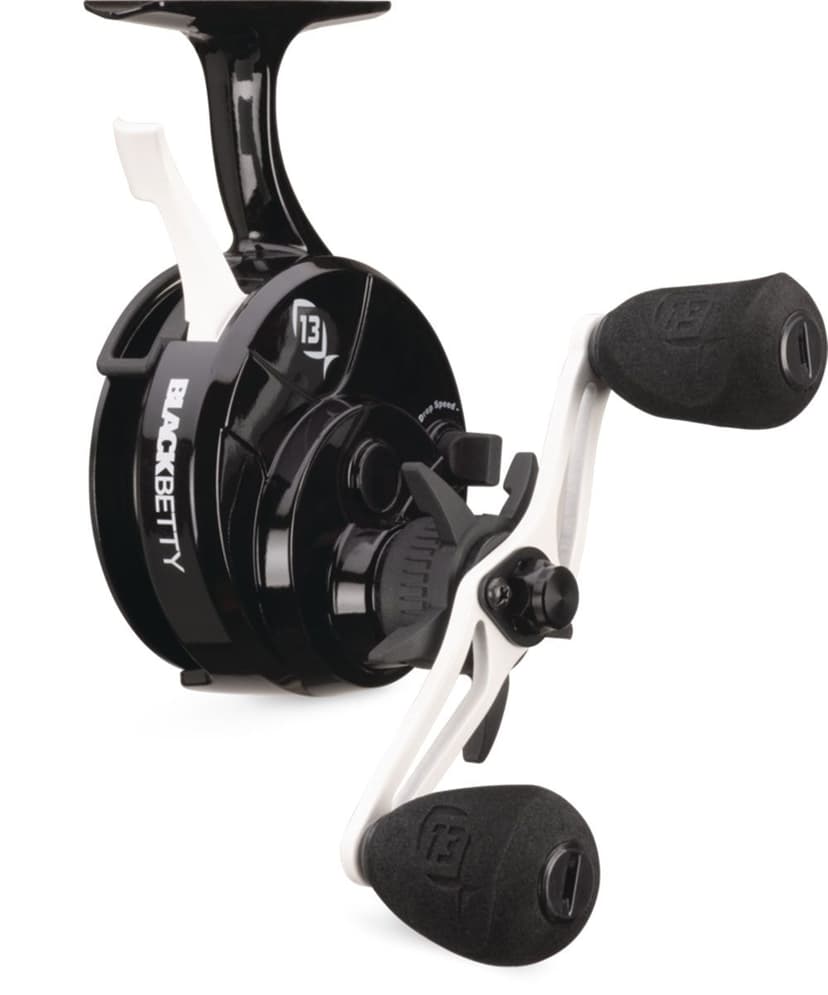 13 Fishing Free Fall Ghost Inline Ice Reel, Right Hand