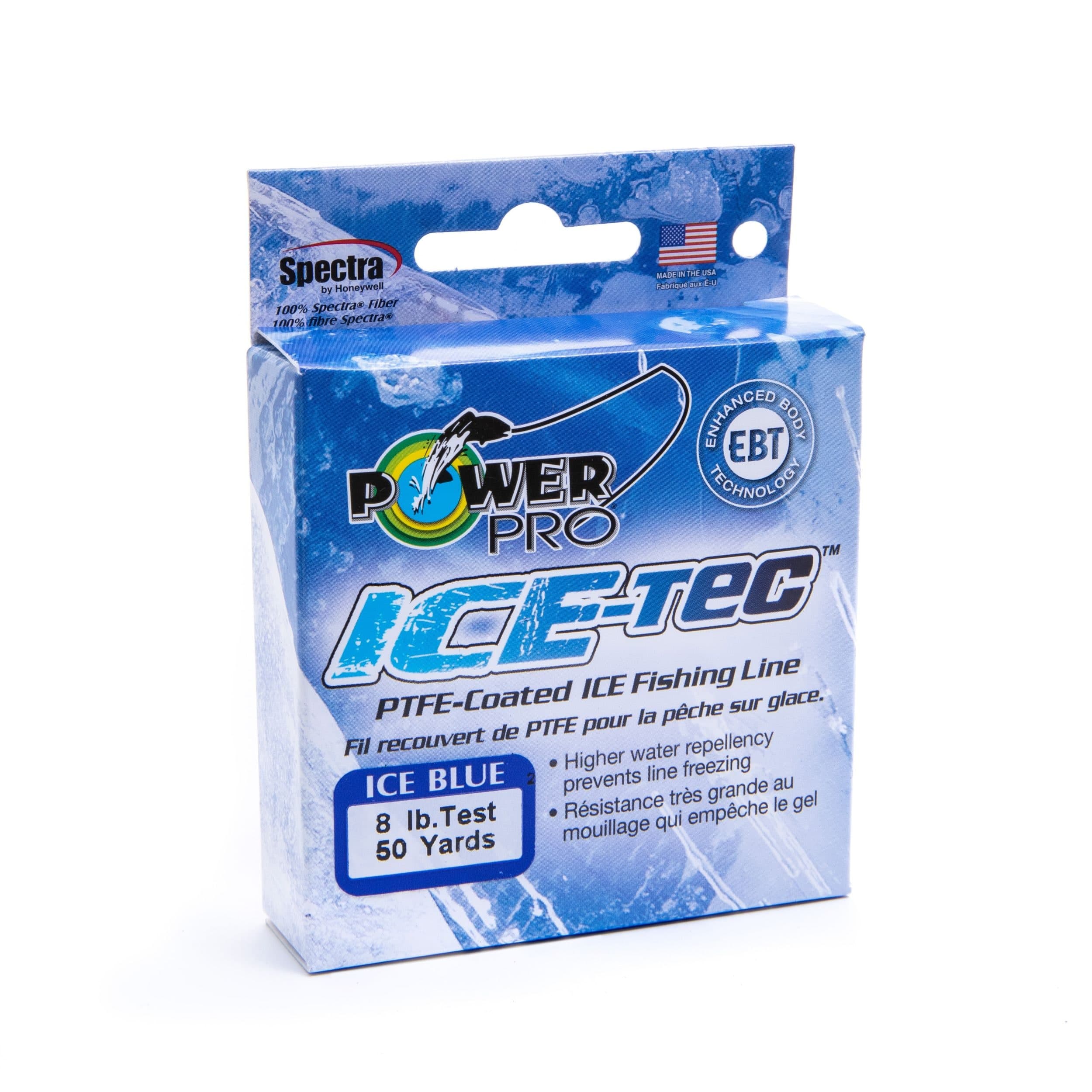Power Pro Ice-Tech Braid Fishing Line, Blue, 10-lb