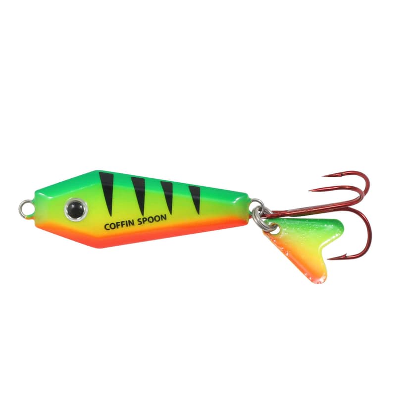 Northland Buck-Shot Coffin Spoon, UV Firetiger, 3/8-oz