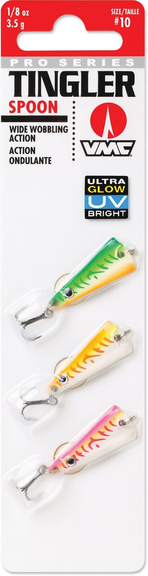 VMC Tingler Spoon Kit, Glow UV, 1/8-oz, 3-pk