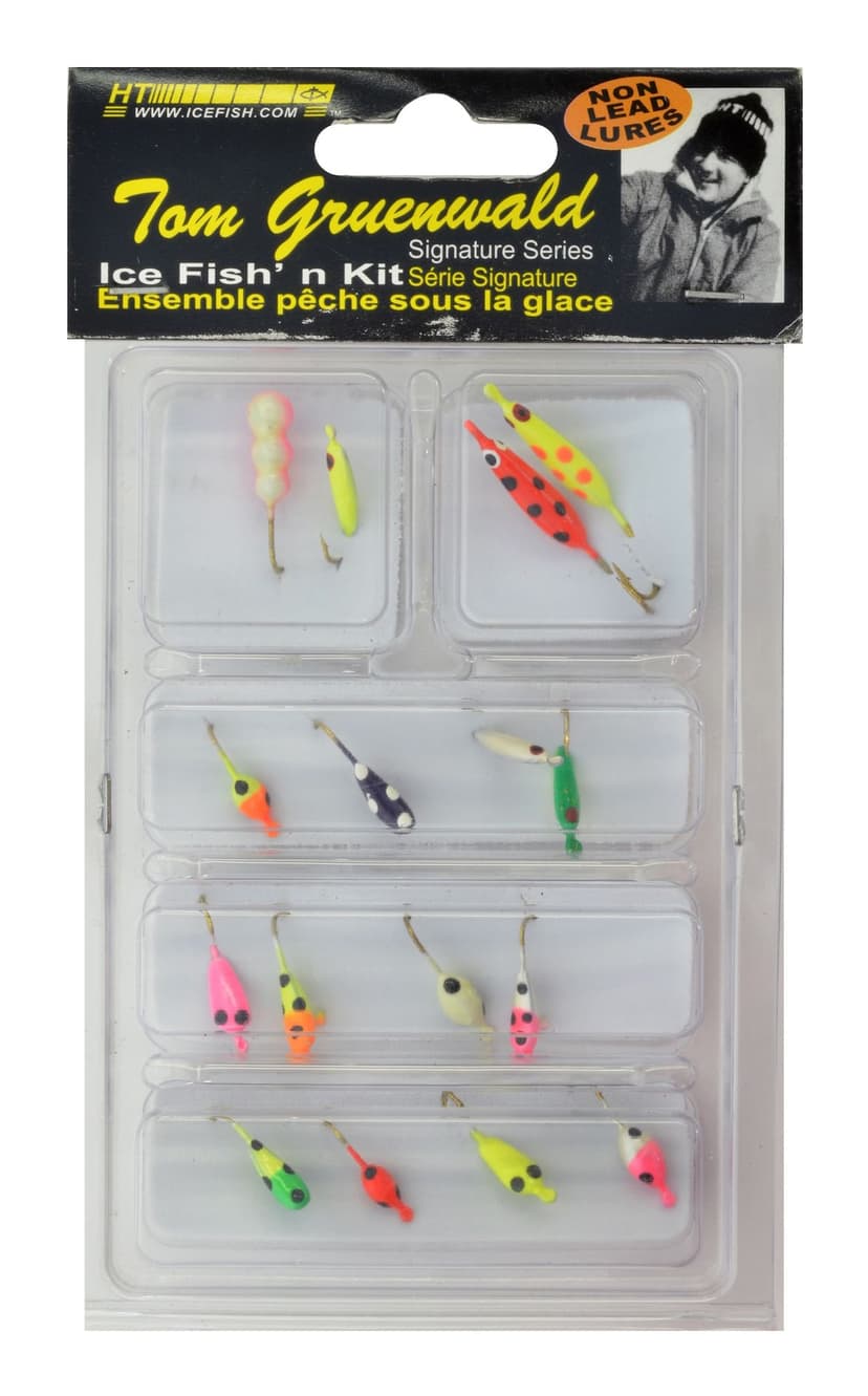 HT Ice Fishing Ice Lure Assortment Kit, 16-pc