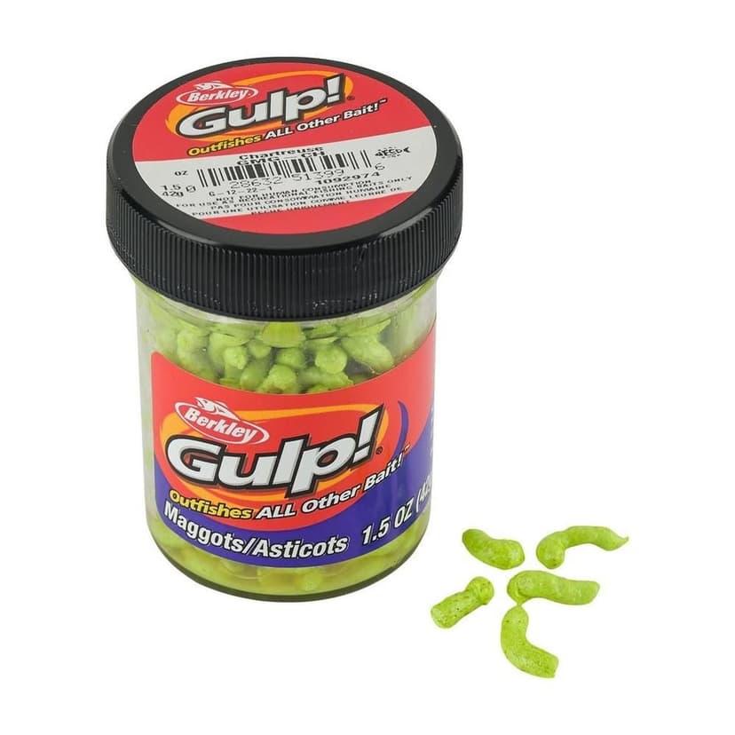 Berkley Ice Fishing Gulp! Maggot, Chartreuse