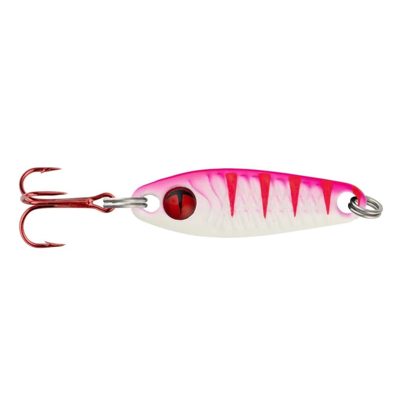 Northland Buckshot Spoon Tungsten UV Pink Tiger, 1/4-oz