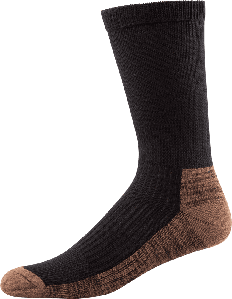 Outbound Men's Hiking Socks, Brown/Black