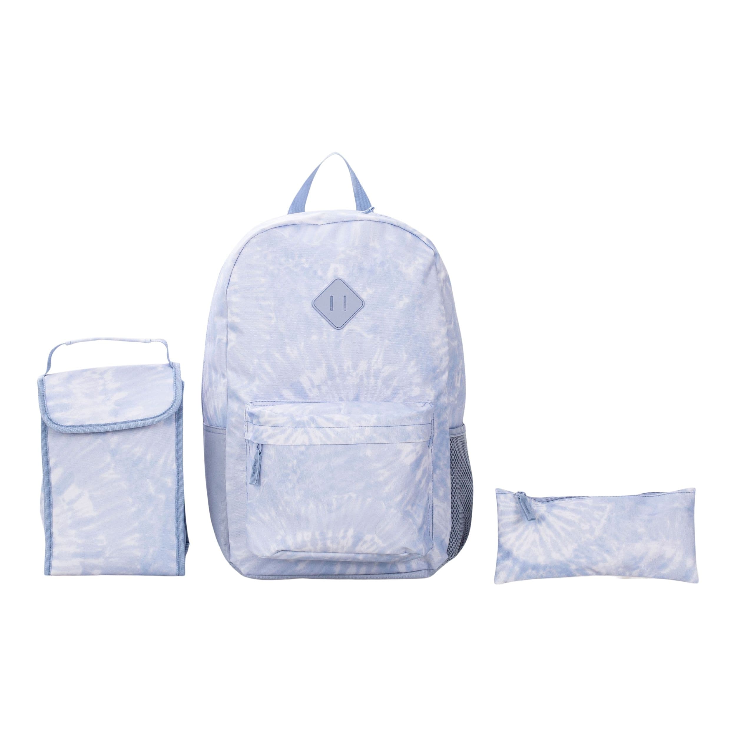 3 Piece Backpack Set, Tie Dye Blue, 22L