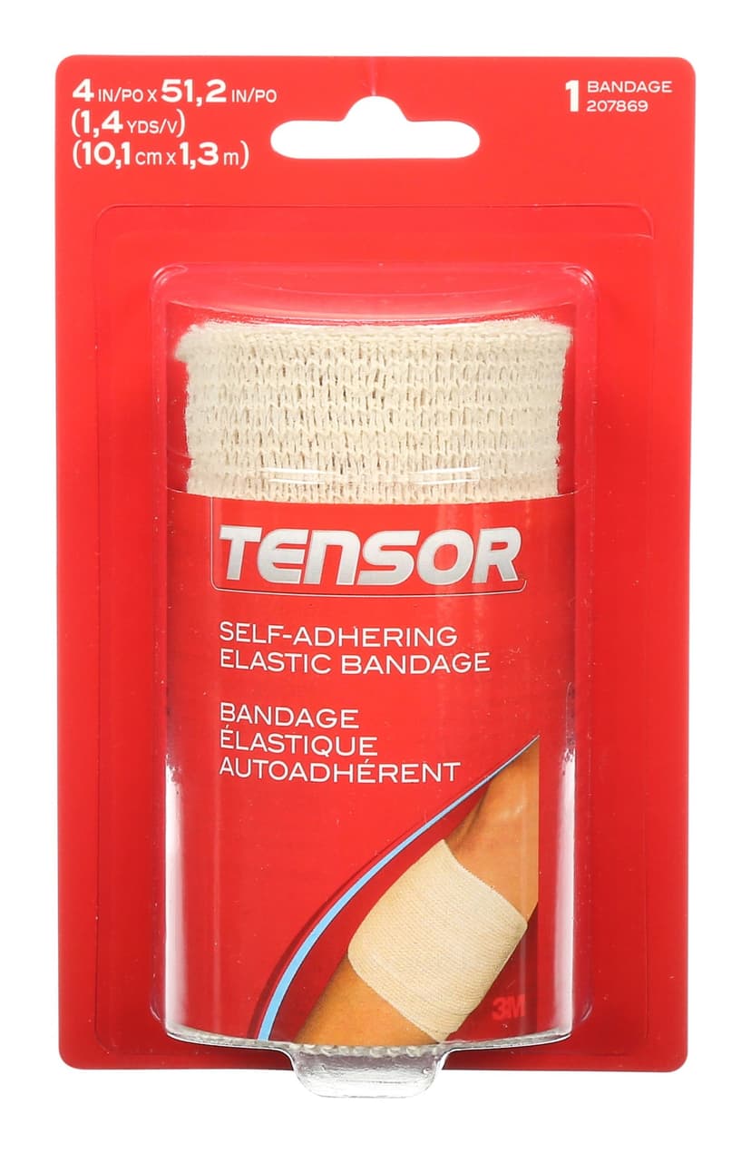 Tensor Self-Adhering Elastic Bandage Wrap, Beige, 4-in