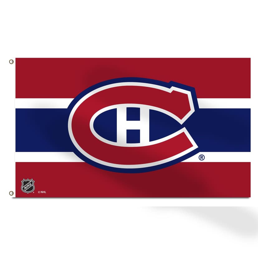 NHL Montreal Canadiens Single-Sided Logo Banner Flag, 3x5-ft