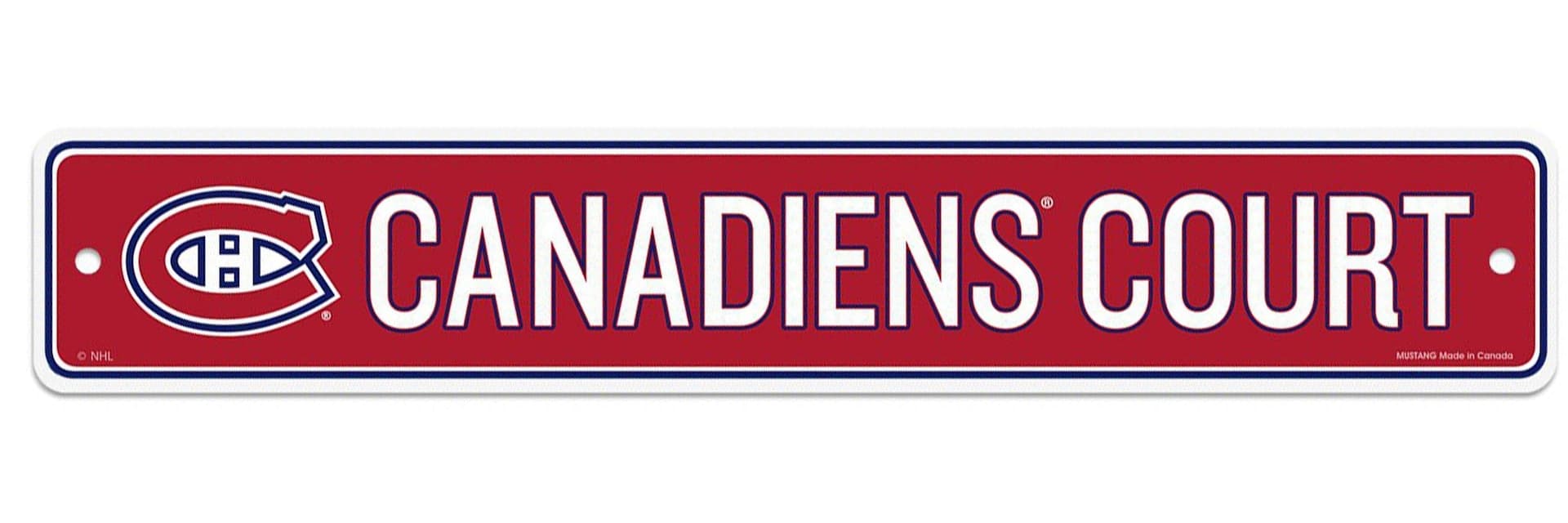 NHL Montreal Canadiens Street Sign, 4-in x 15-in