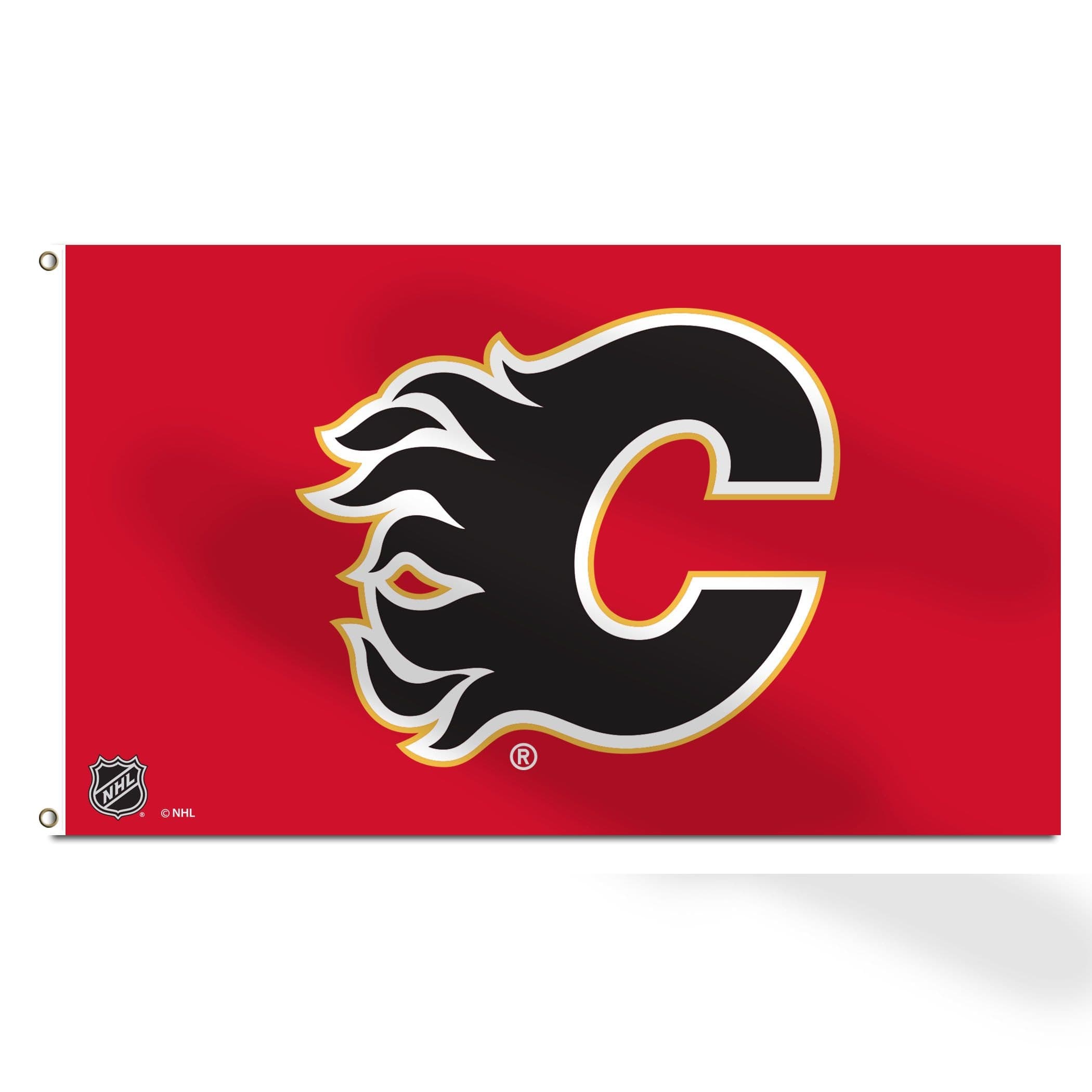 NHL Calgary Flames Single-Sided Logo Banner Flag, 3x5-ft