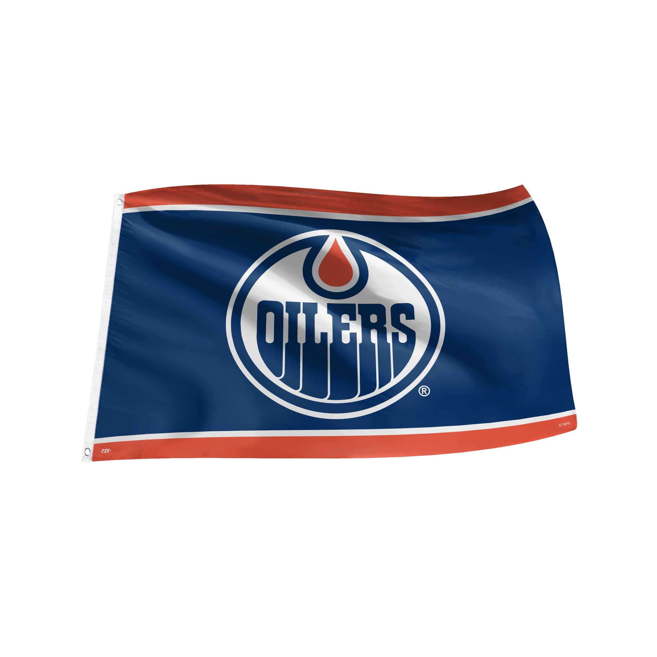 NHL Edmonton Oilers Single-Sided Logo Banner Flag, 3x5-ft