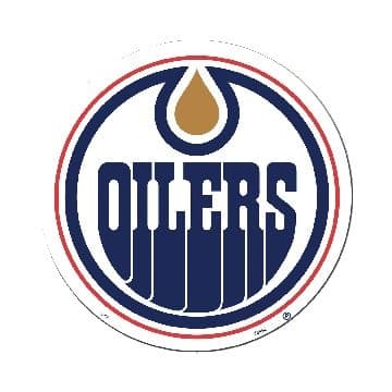 NHL Edmonton Oilers Hockey Team Crest Magnet, 8-in