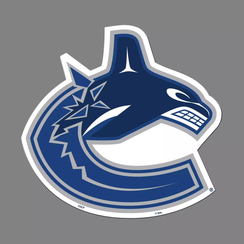 NHL Vancouver Canucks Hockey Team Crest Magnet, 8-in