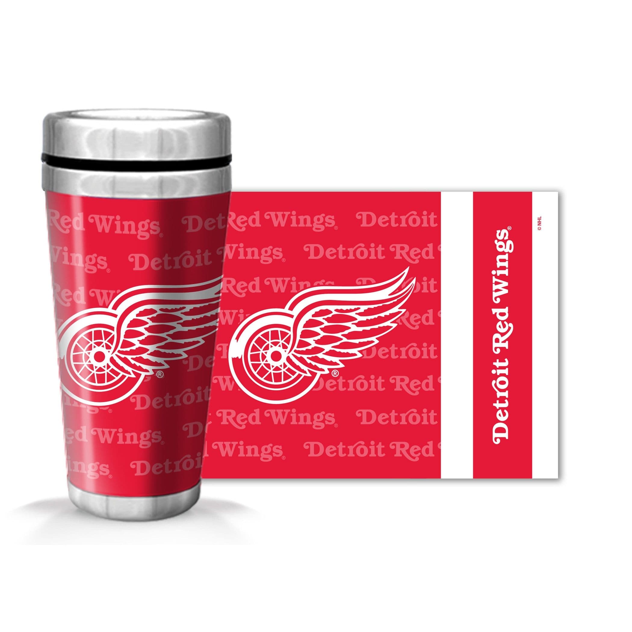 NHL Detroit Red Wings Hockey Logo Full Wrap Travel Mug, 14-oz