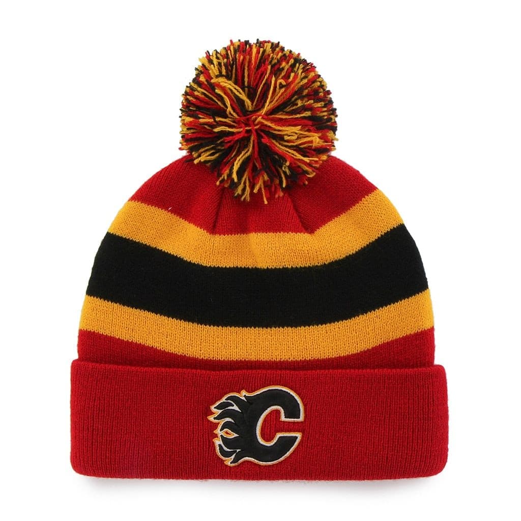 Fan Favorite NHL Calgary Flames Mass Breakaway Cuff Knit Pom Toque, Adult