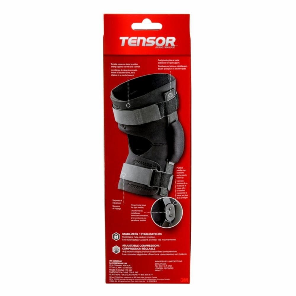Tensor Hinged Adjustable Knee Support, Black