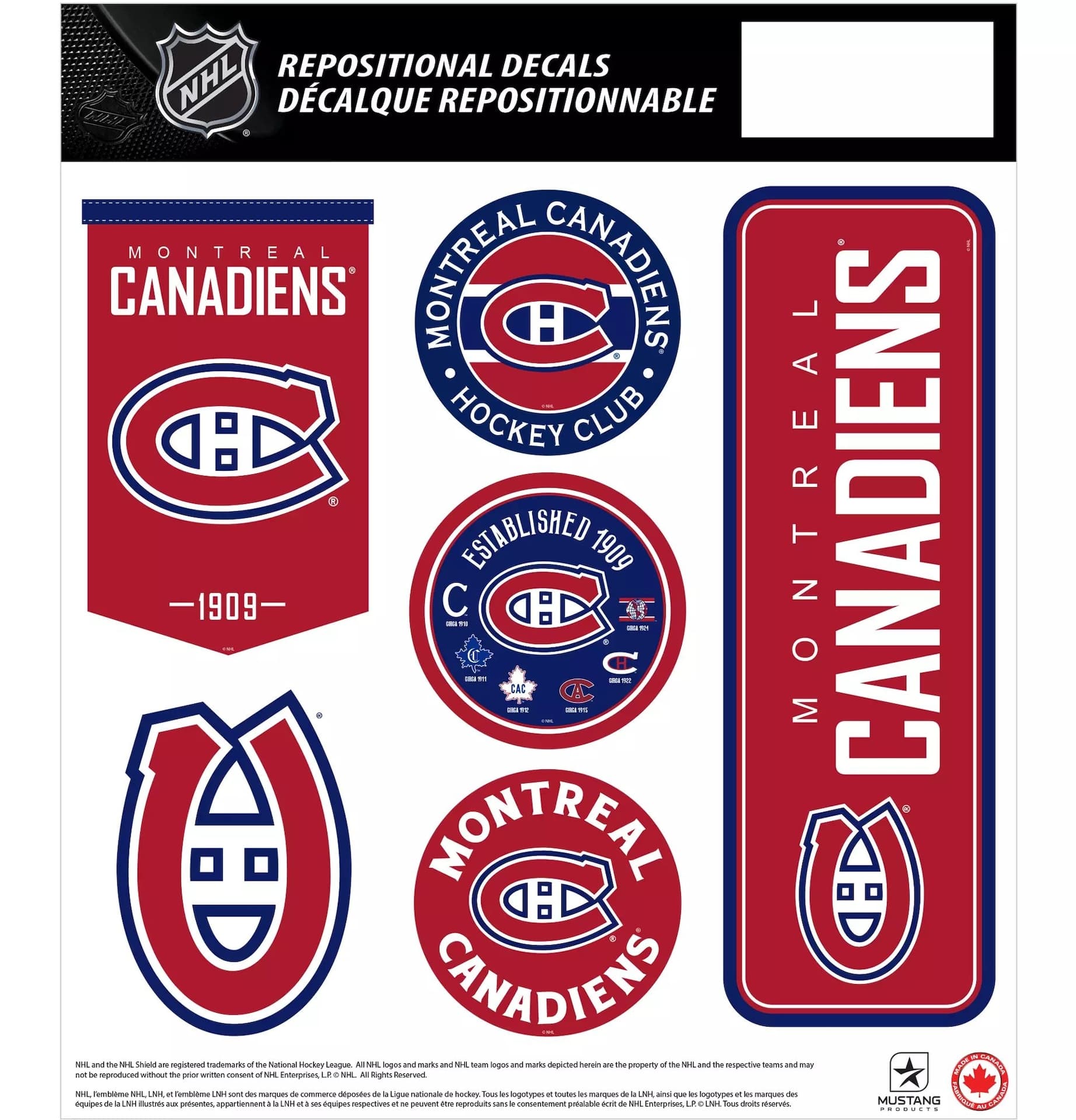 NHL Montreal Canadiens Hockey Team Wall Decals