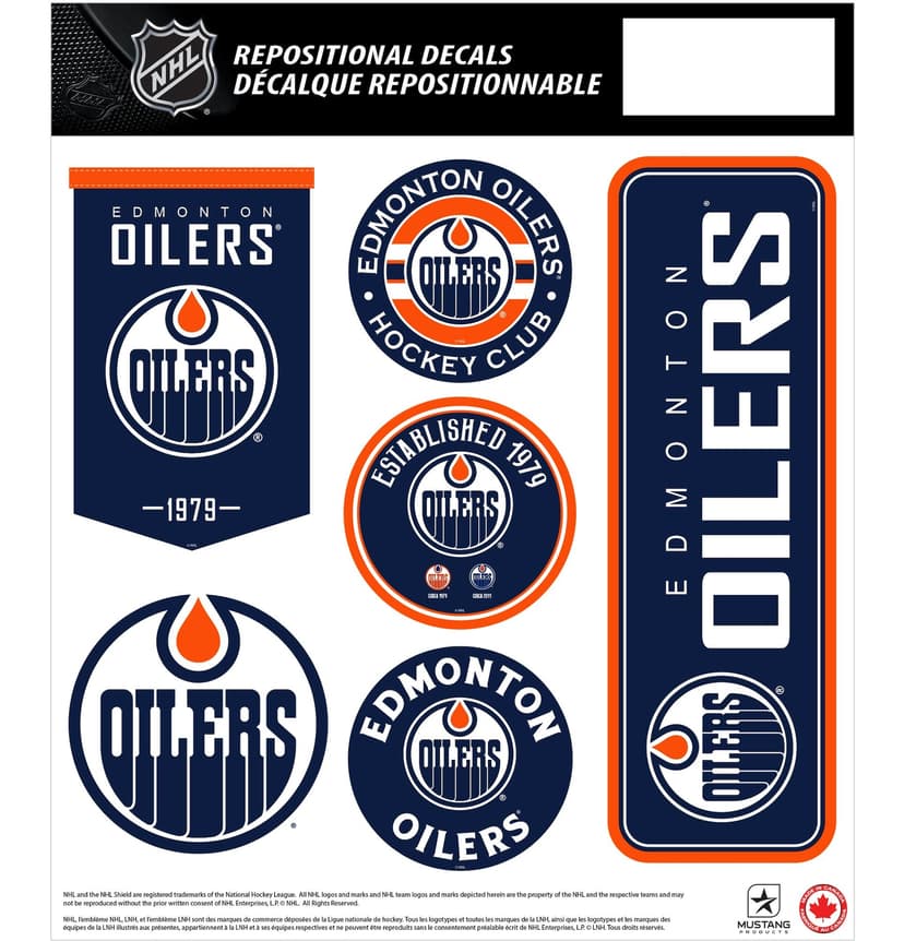 NHL Edmonton Oilers Hockey Team Wall Decals