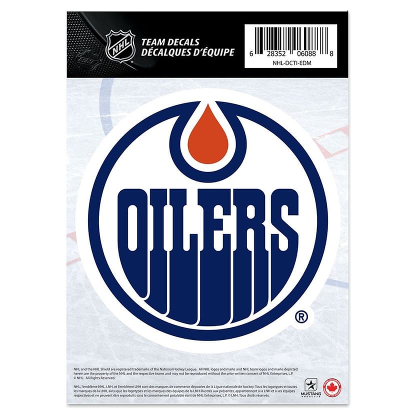 NHL Edmonton Oilers Hockey Team Logo Decal, 5-in x 7-in