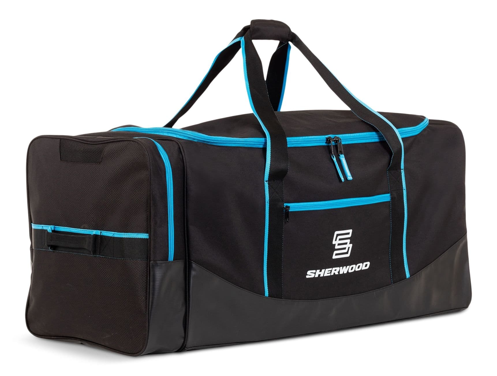 Sherwood Hockey Bag with End Pocket, Carry, Senior, Black/Blue, 38-in