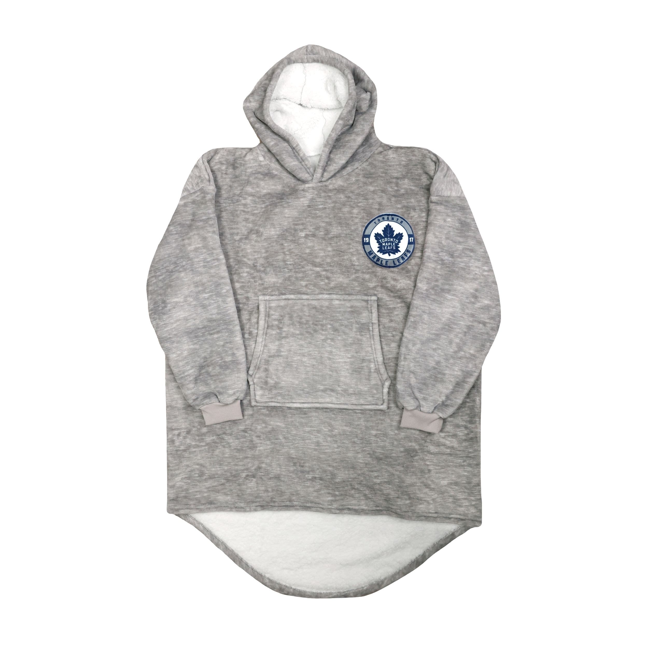 NHL Toronto Maple Leafs Snuggle Me Hooded, Grey, Adult, One Size