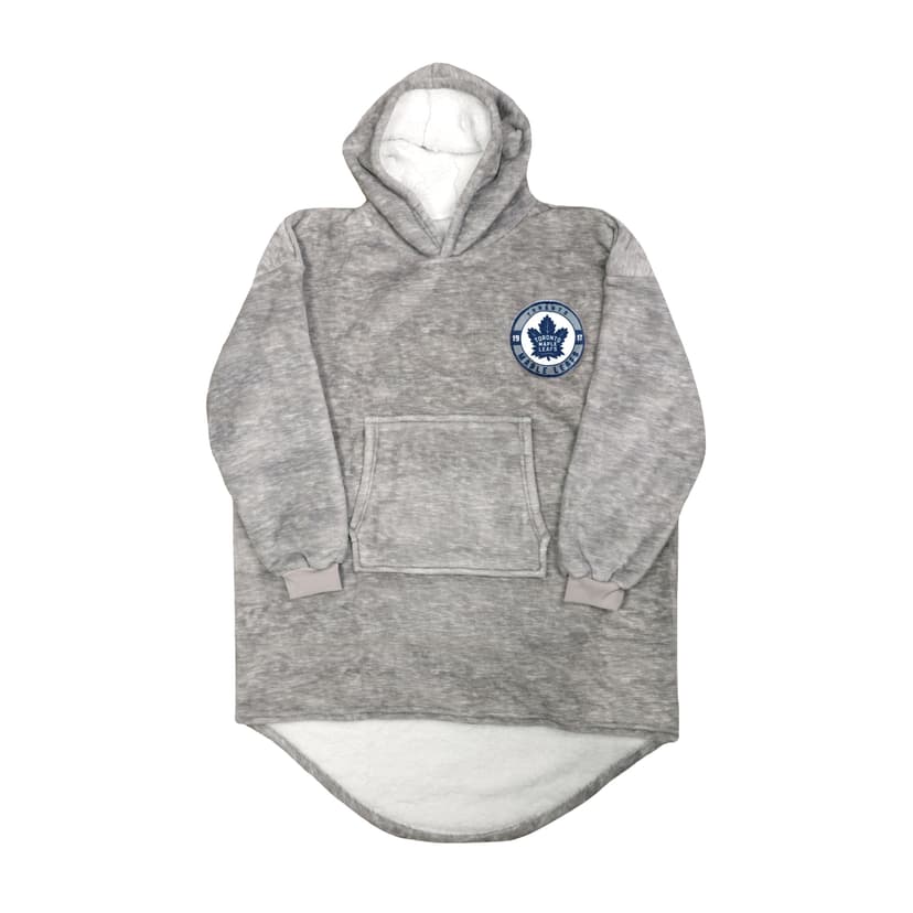NHL Toronto Maple Leafs Snuggle Me Hooded, Grey, Adult, One Size