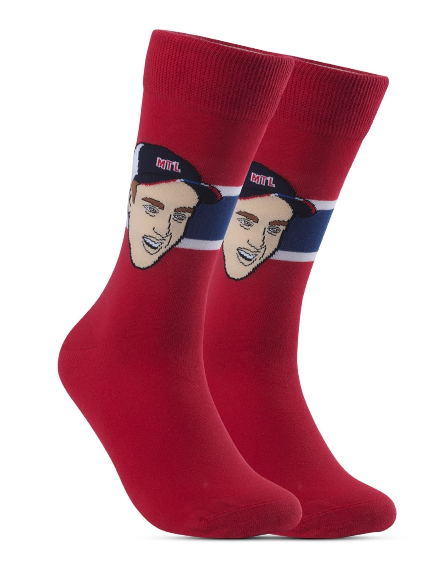 Major League Socks NHL Montreal Canadiens Lane Hutson "Sockey" Crew Socks, Adult, One Size