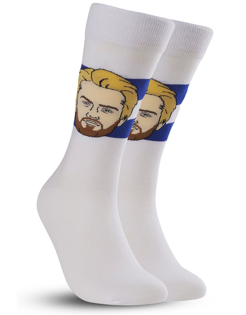 Major League Socks NHL Toronto Maples Leafs William Nylander "Sockey" Crew Socks, Adult, One Size