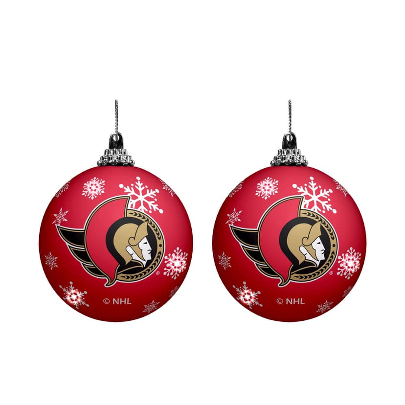 NHL Ottawa Senators Flashing Light-Up LED Ornament, 2-pk
