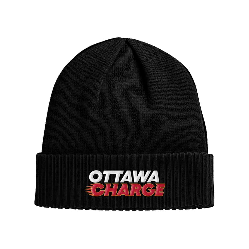 PWHL Ottawa Charge Cuffed Knit Toque, Black, Adult