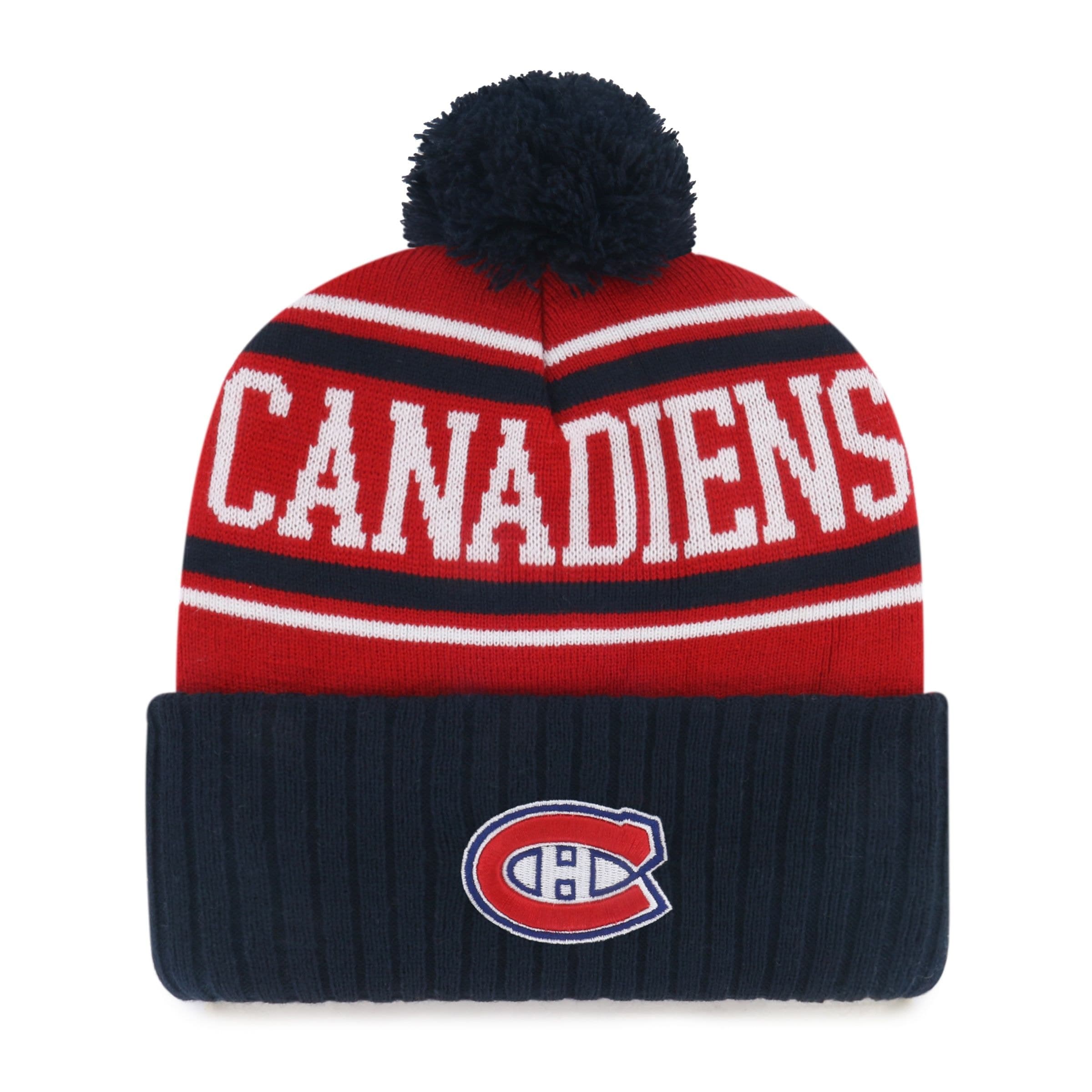Fan Favorite NHL Montreal Canadiens Adult Standard Mass Knit Toque with Snappy Cuff and Pom Pom