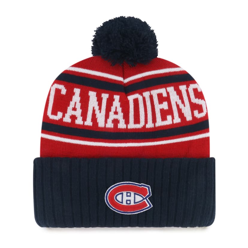 Fan Favorite NHL Montreal Canadiens Adult Standard Mass Knit Toque with Snappy Cuff and Pom Pom